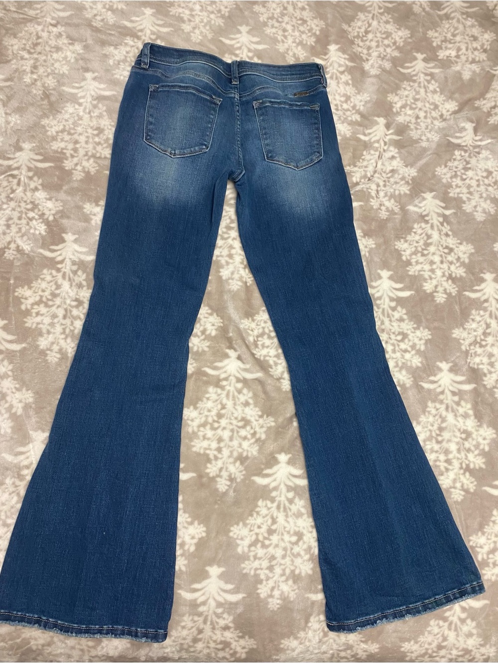 KanCan Mid Rise Ripped Flare Jeans - Picture 2 of 10